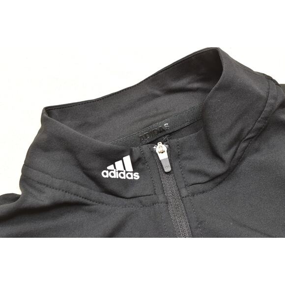 Adidas Black Parley Golf Polo Athletic Dress 1/4 Zip Regular Size L Polyester - Picture 5 of 8